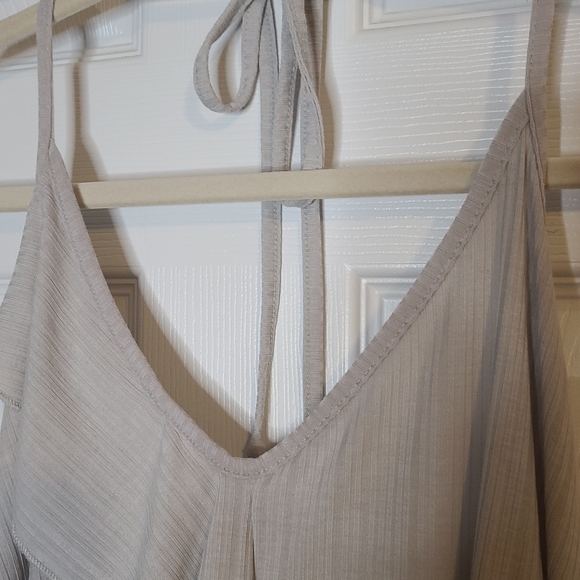 Cupshe Grey Ruffled Halter Mini Dress NWT - Picture 5 of 8